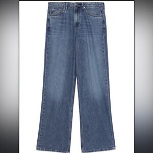 rag & bone Wide-Leg Jeans in Medium Blue Wash